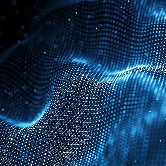 Data technology background. Abstract background. Connecting dots and lines on dark background. 3D rendering. 4k.