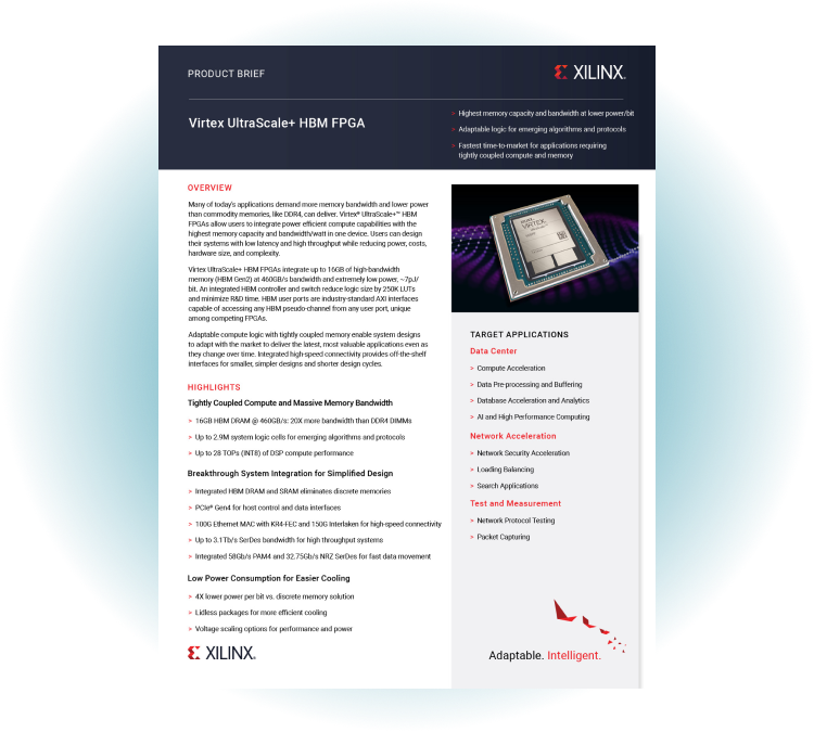 Virtex UltraScale+ HBM FPGA Product Brief