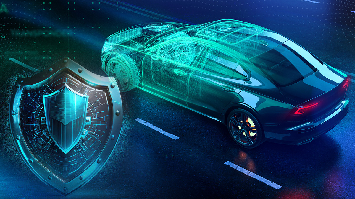 car and shield illustration