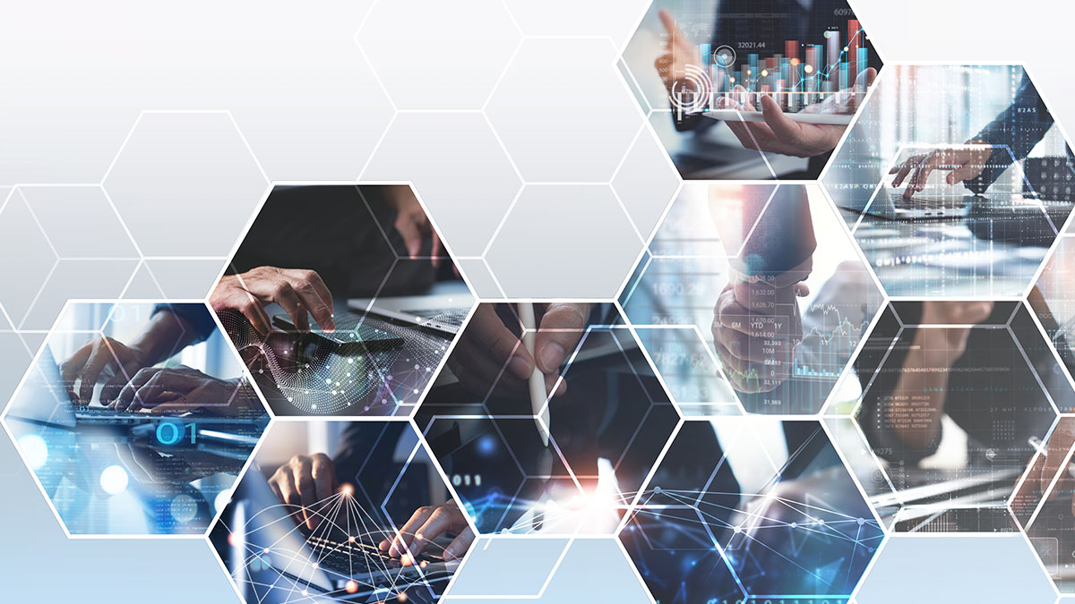 Abstract hexagonal artwork